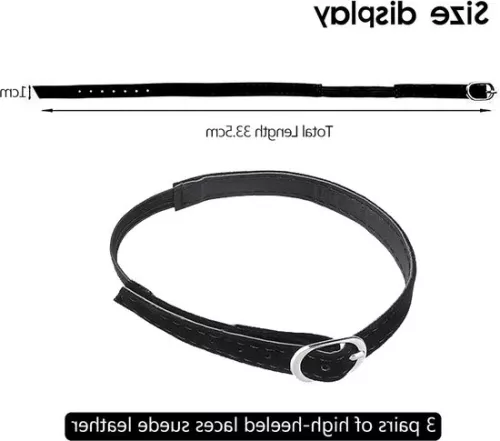 3 pairs of removable ankle straps - adjustable - high heels laces - for loose heel pumps.