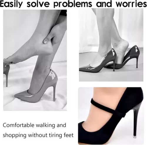 merkloos 3 pairs of removable ankle straps - adjustable - high heels laces - for loose heel pumps. (6152317081006)