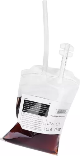 merkloos Blood Potion Drink Bags Reusable Juice Purée Pouch for Halloween Party - Energy Drink Container - Cosplay Party Event . (8785309133933)
