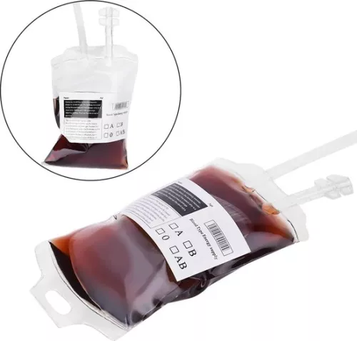 merkloos Blood Potion Drink Bags Reusable Juice Purée Pouch for Halloween Party - Energy Drink Container - Cosplay Party Event . (8785309133933)