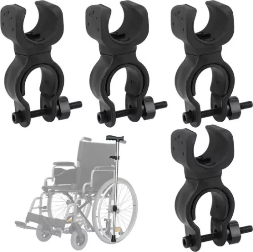 merkloos 4 crutch holders, walking stick holders, and wheelchair accessories | Universal accessories for crutches, walking sticks, wheelchair mounts, scooters, and bicycles. (8785310486448)