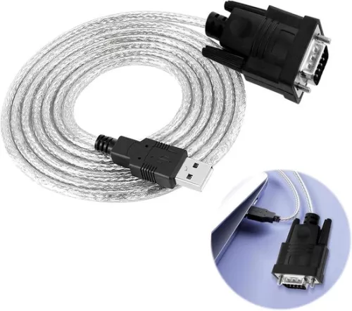 merkloos USB to RS232 Serial DB9 Adapter Cable Compatible with Windows 11/10/8.1 8/7/VISTA/XP Mac OS X 10.6 and Later (8785325020828)