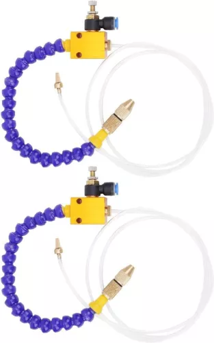 merkloos 2 Pieces Mist Coolant Lubrication Spray System for 8mm Air Line CNC Lathe Milling Drill (8785309345145)