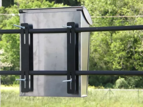merkloos Letterbox Mounting Kit for letterboxes on fences black (6150851051035)