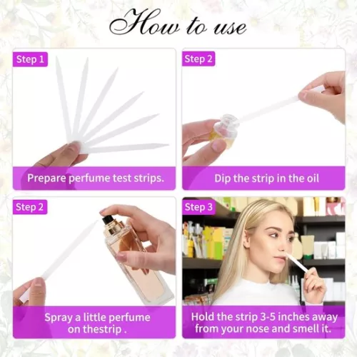 merkloos 400 Perfume Test Strips - Aromatherapy Fragrance Tester - White Lace Paper - Perfume Test Paper for Women and Men - Essential Oils - Perfume Fragrance - Aromatherapy - Test Strips (8785309523574)