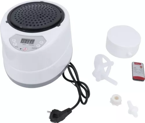 merkloos 1000W Portable Sauna Steamer - 0-99 Minute Timer - Sweat Bath Box for Wooden Barrel - Sauna Accessories (8785308748886)