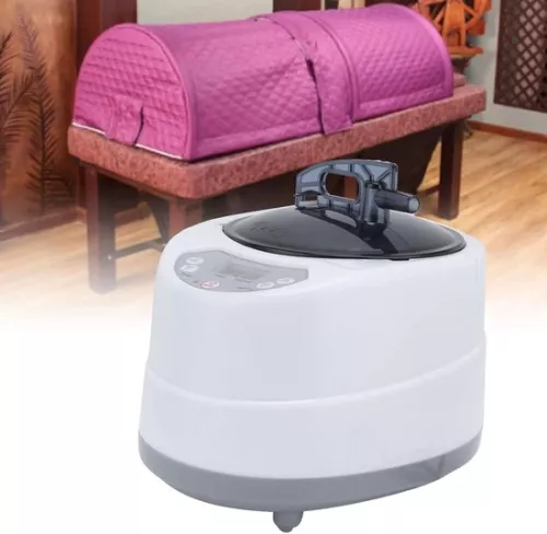 merkloos 1000W Portable Sauna Steamer - 0-99 Minute Timer - Sweat Bath Box for Wooden Barrel - Sauna Accessories (8785308748886)