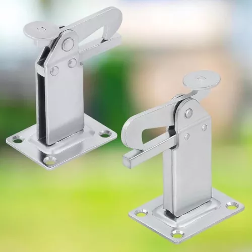 merkloos Door stopper floor mounting - silver - door stopper retainer - closing angle door buffer - steel - robust - solid - 97 mm - high quality door stopper outside (6150845821880)