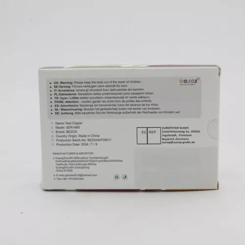 merkloos Ergonomic toenail clippers with slanted head for seniors and thick nails - premium steel nail clippers with catcher for men and women - black (6152913243266)