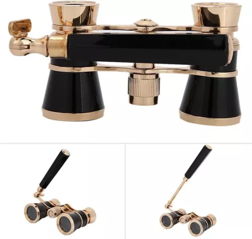 merkloos Allecto Plus - Portable Opera Theater Binoculars 3x25 for Women, Girls, and Children - Black (9318528478609)