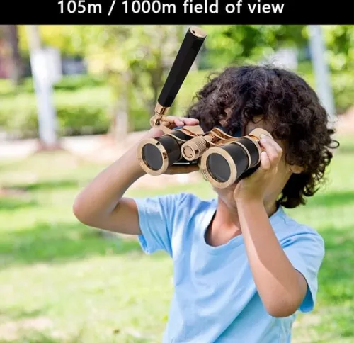 merkloos Allecto Plus - Portable Opera Theater Binoculars 3x25 for Women, Girls, and Children - Black (9318528478609)