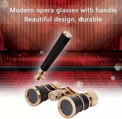 merkloos Allecto Plus - Portable Opera Theater Binoculars 3x25 for Women, Girls, and Children - Black (9318528478609)