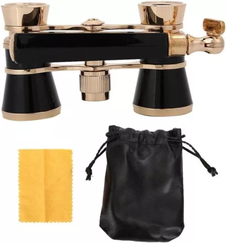 merkloos Allecto Plus - Portable Opera Theater Binoculars 3x25 for Women, Girls, and Children - Black (9318528478609)