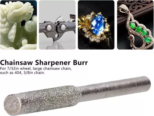 merkloos 20-Piece Chainsaw Sharpener Burr Chainsaw Sharpener - Saw Chain Sharpener - Multi Size File Chainsaw Engraving Sharpener - Silver . (8785309120568)