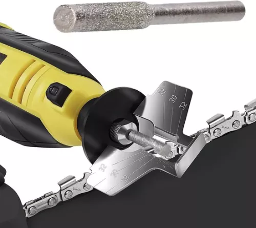 merkloos 20-Piece Chainsaw Sharpener Burr Chainsaw Sharpener - Saw Chain Sharpener - Multi Size File Chainsaw Engraving Sharpener - Silver . (8785309120568)