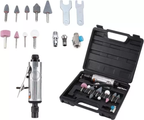 merkloos Angle Grinder Set - 16-Piece Pneumatic Sanding Tool for Polishing 1/4