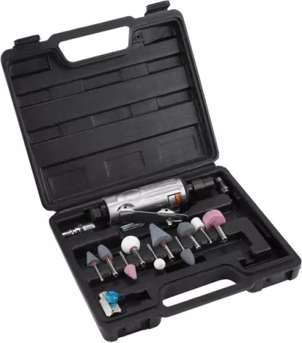 merkloos Angle Grinder Set - 16-Piece Pneumatic Sanding Tool for Polishing 1/4