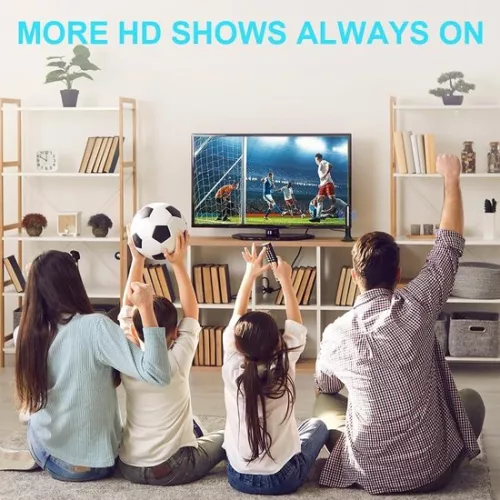 merkloos TNT HD TV Antenna - Powerful Digital HDTV Antenna with Signal Booster - 250 Mile Range - 360° Rotation - Portable - 4K 1080P VHF - Free Reception . (8785309312888)