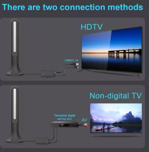 merkloos TNT HD TV Antenna - Powerful Digital HDTV Antenna with Signal Booster - 250 Mile Range - 360° Rotation - Portable - 4K 1080P VHF - Free Reception . (8785309312888)