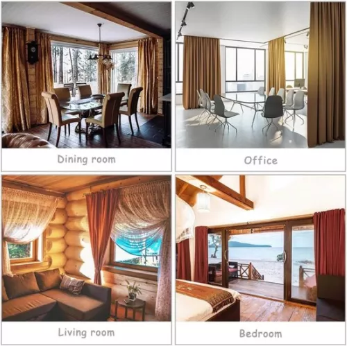 merkloos 2-pack curtain ties - 60cm curtain cord buckle - hand-woven curtain ties - twisted curtain ties - with hooks - suitable for home, office, living room, bedroom (8410900123730)