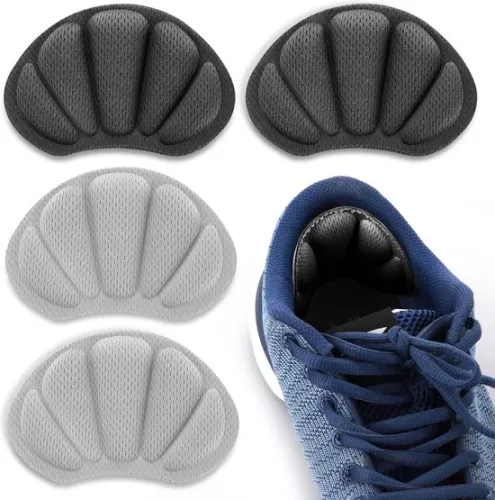 2 pairs of heel grips, shoe pads, oversized self-adhesive foot cushions, thick shoe inserts, back insoles, anti-blister shoe liners, heel protectors