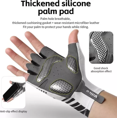 unbranded Breathable cycling gloves - XL - suitable for palm circumference 23-25cm - suitable for palm width 9-9.5cm - sports gloves - mountain bike gloves - non-slip and wear-resistant, shock absorbing, sports protection, comfortable and breathable (8410900070126)