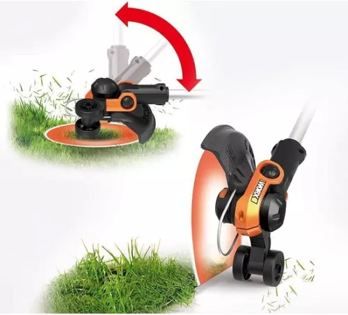 merkloos Cordless grass trimmer 20V - lawn edger - 2-in-1 function - edge trimmer - distance protection wire spool (8785302412097)