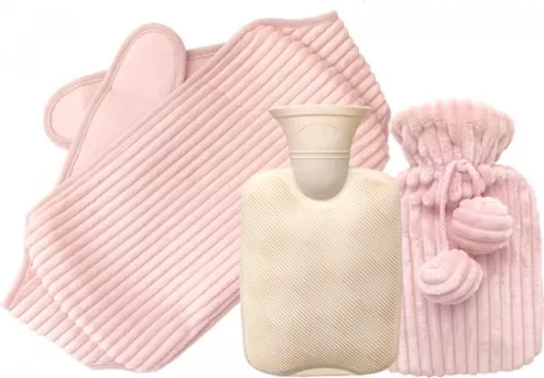 merkloos Pouch hot water bottle - 1 liter - Hot water bottle - Hot water bottle pouch - 3 in 1 - Up to 6 hours of warmth - Wonderfully soft - Menstrual heat band - Pain relief for neck, back, shoulders and legs (9193396601461)