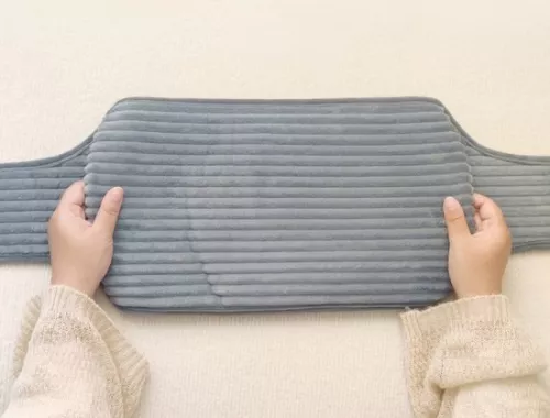 merkloos Pouch hot water bottle - 1 liter - Hot water bottle - Hot water bottle pouch - 3 in 1 - Up to 6 hours of warmth - Wonderfully soft - Menstrual heat band - Pain relief for neck, back, shoulders and legs (9193396601461)