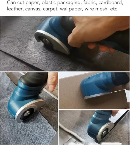 unbranded Allecto plus - Mini electric cutter for fabric, carpet and cardboard - Cordless electric scissors (8785348904211)