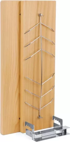 merkloos Flamed salmon plank, salmon planks with stainless steel holder, cedar plank, portable smoking plank, barbecue accessories for fire bowls and kettle grill, usable on both sides, reusable (8998339883208)