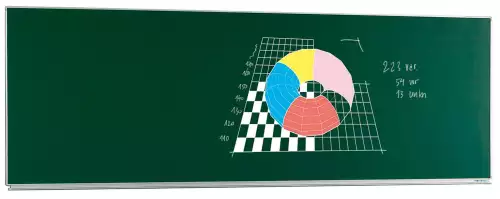 WhiteboardMatch Chalkboard PRO - Magnetic - Single face board - Schoolboard - Easy assembly - Enamel steel - Green - 120x250cm (50431)