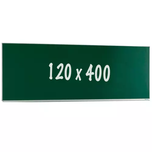 WhiteboardMatch Chalkboard PRO - Magnetic - Single face board - Schoolboard - Easy assembly - Enamel steel - Green - 120x400cm (50435)