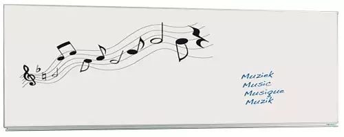 WhiteboardMatch Whiteboard Deluxe - Enamel steel - Single face board - Weekly planner - Monthly planner - Yearly planner - Magnetic - White - 100x250cm (50437)