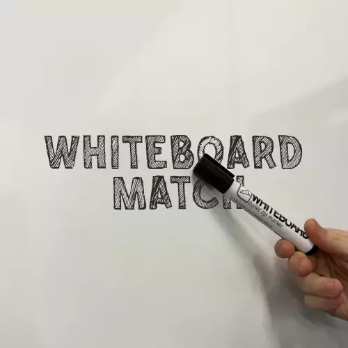 WhiteboardMatch Whiteboard Deluxe - Enamel steel - Single face board - Weekly planner - Monthly planner - Yearly planner - Magnetic - White - 100x250cm (50437)