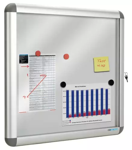 WhiteboardMatch Indoor/outdoor showcase Rondo, wing door, 9xA4 77x103 (50461)