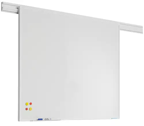 WhiteboardMatch Whiteboard rail PRO - Enamel steel - Weekly planner - Monthly planner - Yearly planner - Magnetic - White - 90x180cm (50490)