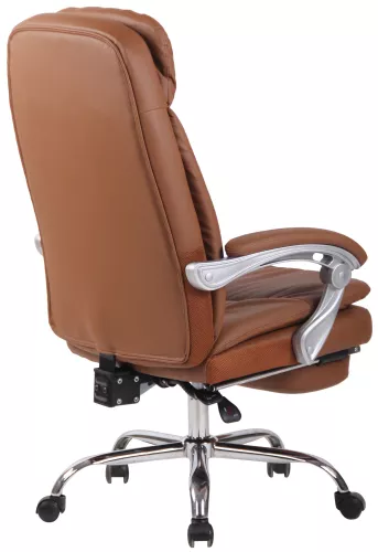 In And OutdoorMatch In And OutdoorMatch Office Chair Rona - Faux Leather - Brown - High Quality Upholstery - Comfortably Padded - Metal Frame - Luxury Look (57907)