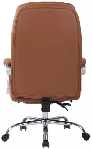 In And OutdoorMatch In And OutdoorMatch Office Chair Rona - Faux Leather - Brown - High Quality Upholstery - Comfortably Padded - Metal Frame - Luxury Look (57907)