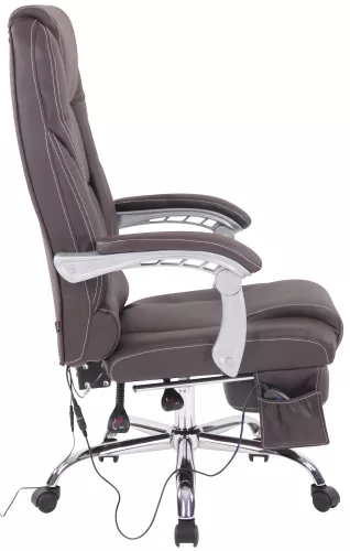 In And OutdoorMatch In And OutdoorMatch Office Chair Carlos - Real Leather - With Massage Function - Luxury Office Chair - Brown - Elegant Look (58011)