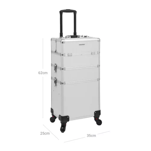 In And OutdoorMatch In And OutdoorMatch Beauty case Mylene - Professional make-up case - Travel luggage size - 3 in 1 Trolley for hairdressers - Rotating wheels (63572)