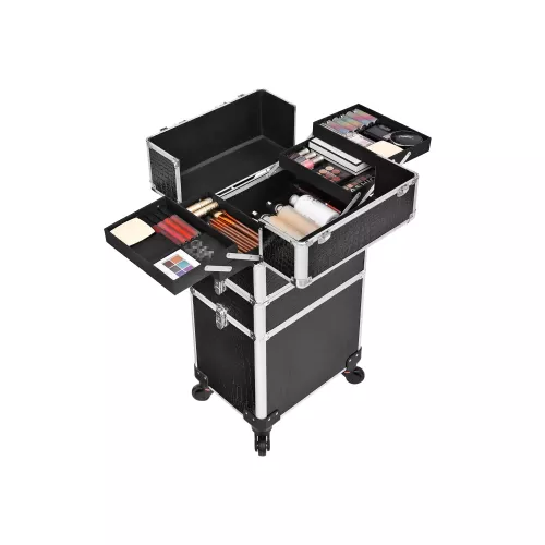 In And OutdoorMatch In And OutdoorMatch Beauty Case Monique - Trolley - Cosmetic Case - Aluminum Make-up Case - Beauty Case - Black (63574)