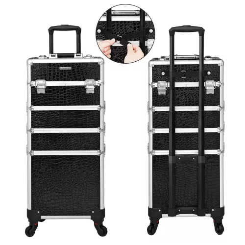 In And OutdoorMatch In And OutdoorMatch Beauty Case Monique - Trolley - Cosmetic Case - Aluminum Make-up Case - Beauty Case - Black (63574)
