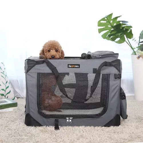 In And OutdoorMatch In And OutdoorMatch Dog crate XXL Rosalyn - Bench for dogs - Foldable - Black - 40x60x40cm (63603)