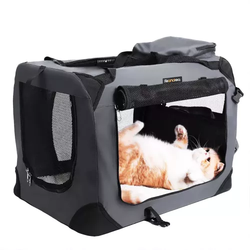 In And OutdoorMatch In And OutdoorMatch Dog crate XXL Rosalyn - Bench for dogs - Foldable - Black - 40x60x40cm (63603)