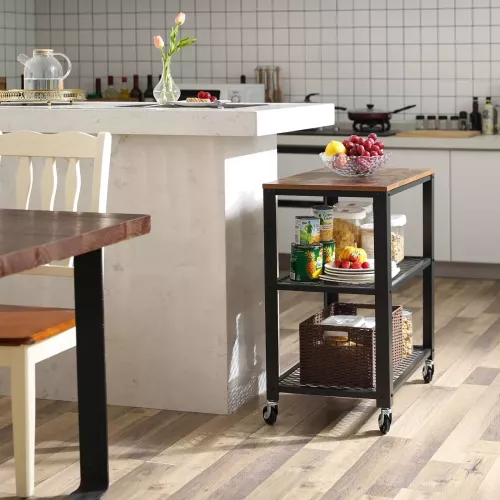 In And OutdoorMatch In And OutdoorMatch Kitchen cabinet industrial Kevin - On wheels - Organizer - With shelves - 60x77x40cm (63652)