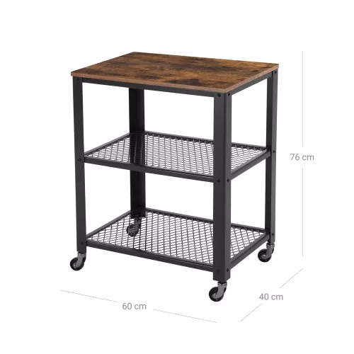 In And OutdoorMatch In And OutdoorMatch Kitchen cabinet industrial Kevin - On wheels - Organizer - With shelves - 60x77x40cm (63652)