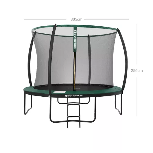 In And OutdoorMatch In And OutdoorMatch Trampoline Albina - With safety net & ladder - 305 cm green - Round - Up to 150 kg load uitzoeken (64401)