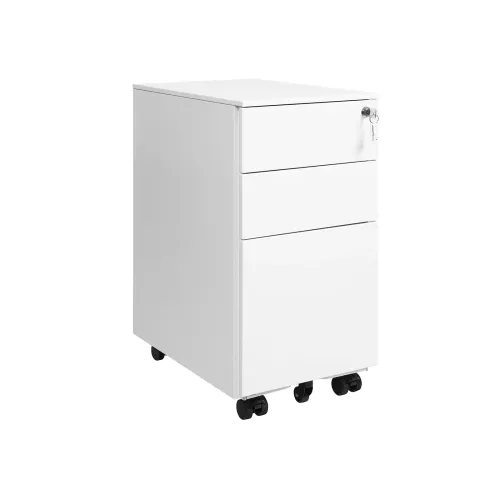 In And OutdoorMatch In And OutdoorMatch Luxury filing cabinet with lock Lois - Desk cabinet - File cabinet metal - Drawer unit desk - White - 30x45x60cm (64455)