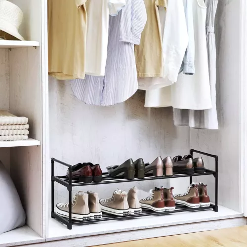 In And OutdoorMatch In And OutdoorMatch Shoe rack metal Carmen - 10 pairs of shoes - Shoe cabinet - 92 x 30 x 33 cm (64477)